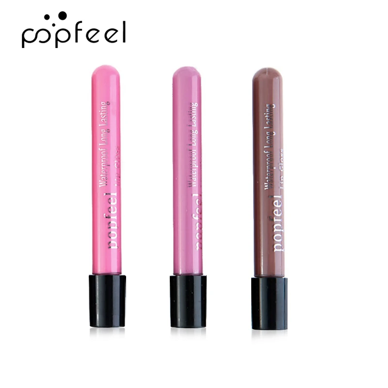 POPFEEL 12 Colors Matte Lip Gloss Long Lasting Lip Tint Sexy Pigment Lip Makeup Waterproof Lipgloss Nude Velvet Liquid Lipstick