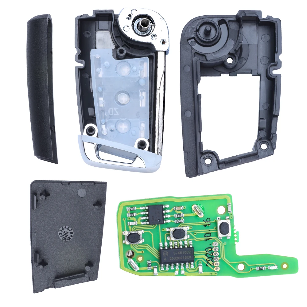 KEYECU Замена обновленный Foding дистанционный брелок 434 МГц ID48 для Volkswagen Beetle Passat Jetta Polo