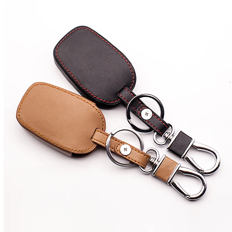 

2 button key remote control car cover leather keys for Renault dacia Duster 2016 2017, car key dust collector protect shell