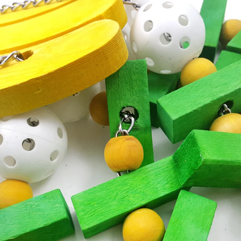 Деревянные птицы качели игрушка попугаи деревянные бусины мелкие