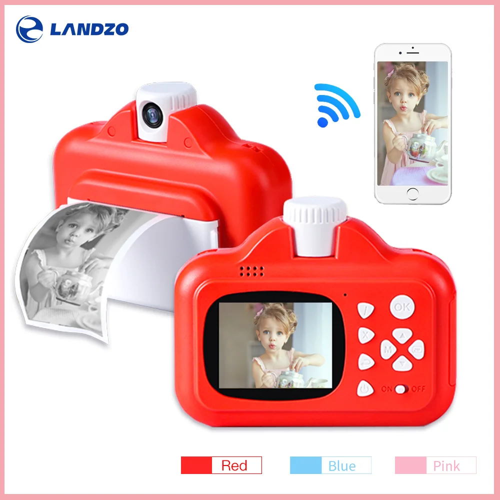 Детские игрушки мгновенная печать камера с термобумагой 16 ГБ TF карта и ручка для