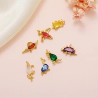 1pcs diy zircon pendant color preserving jewelry forest animal small dinosaur jewelry accessories
