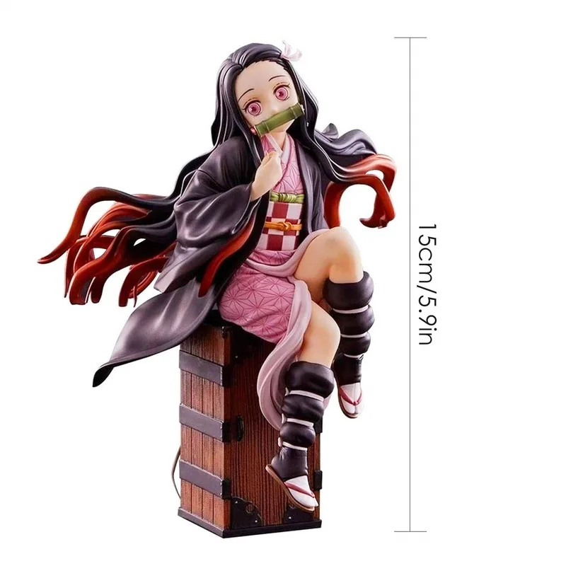 

Tanjirou Nezuko Anime Figures Kimetsu No Yaiba Japanese Action Figure Model Kids Gifts