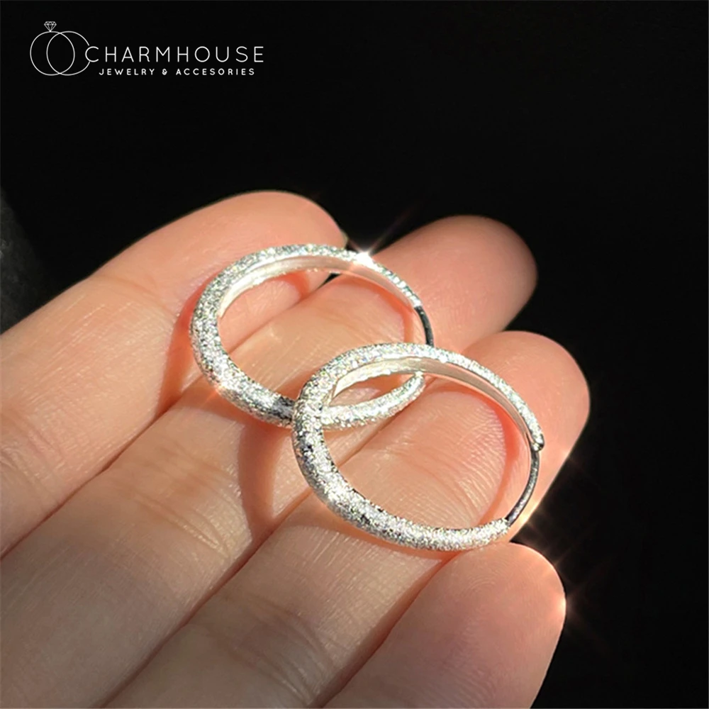 Серьги-кольца женские круглые из чистого серебра, 20 мм
