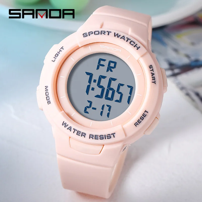 Электронные наручные часы SANDA модные многофункциональные спортивные цифровые
