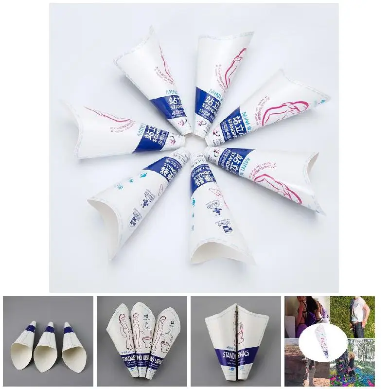 20 шт одноразовая Женская Воронка для мочи устройство мочеиспускания бумажный