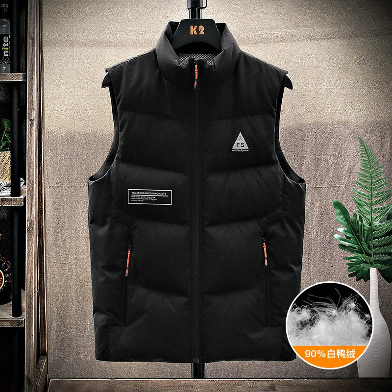 Autumn And Winter New Brand Men Sleeveless Jacket Winter Casual Down Vest Men Cotton-padded Slim Men's Vest Waistcoat Plus Size