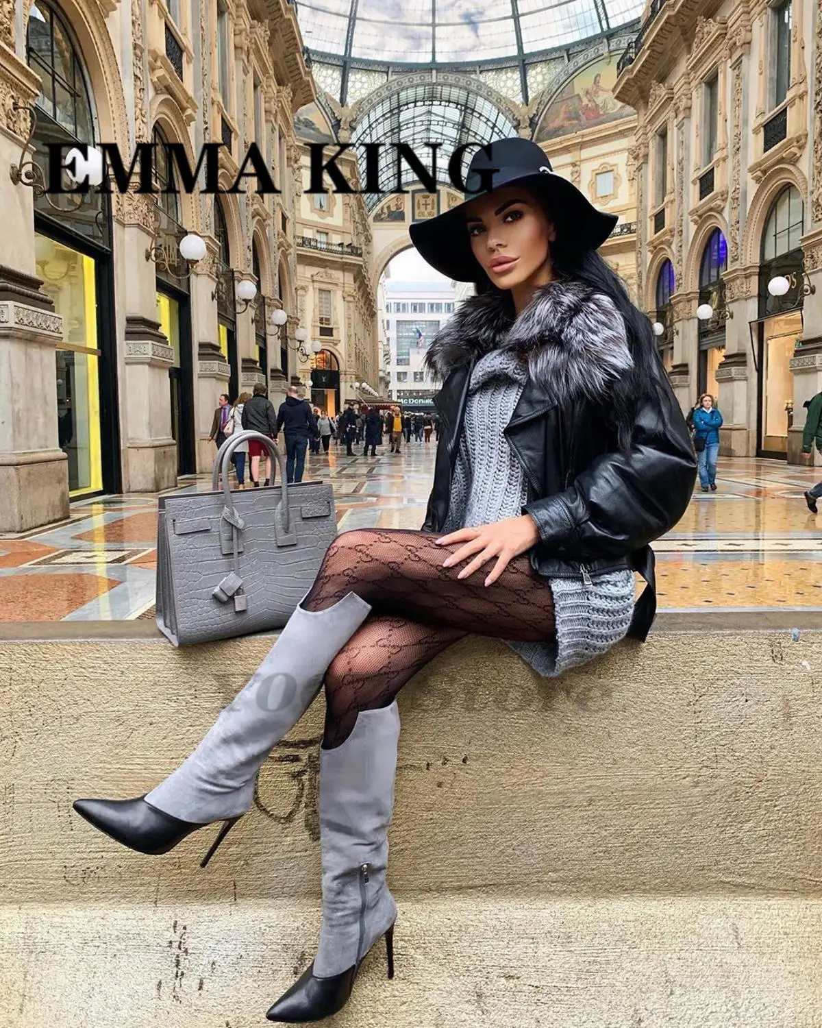 

2020 Sheep Suede Calf Women Boots Pointed-Toe Elegance Stretch Thighs High Heels Boots Black Classic Soft Women Thin High Boots