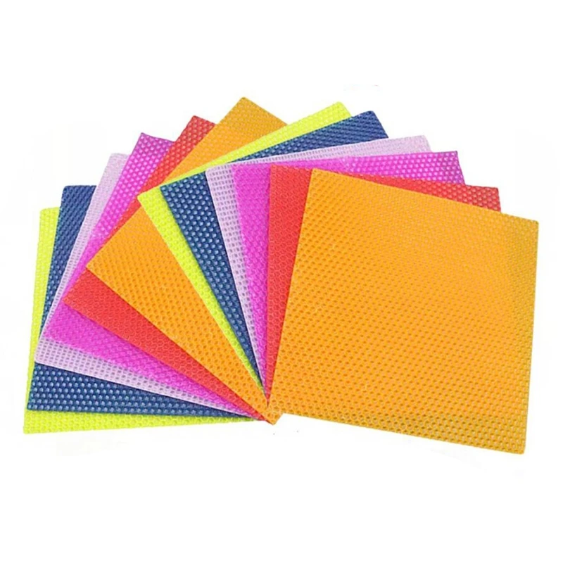 

12PCs Beeswax Candle Making Kit, DIY Colorful Beeswax Honeycomb Sheets for Hanukkah and Party, Rolling Candle Molds for x 8 E56C