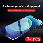 3-1 шт. полное покрытие для iPhone 11 Pro Max 12 Mini X XS XR SE 7 8 Plus, закаленное стекло, защитная пленка, Защитное стекло для экрана телефона