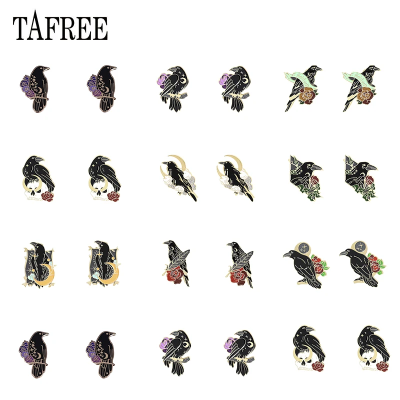 

TAFREE Crow Funny Variety of Shapes Epoxy Clips Tasteful Earrings New Acrylic Ear Clips Jewelry Women's Earrings Ear Clips