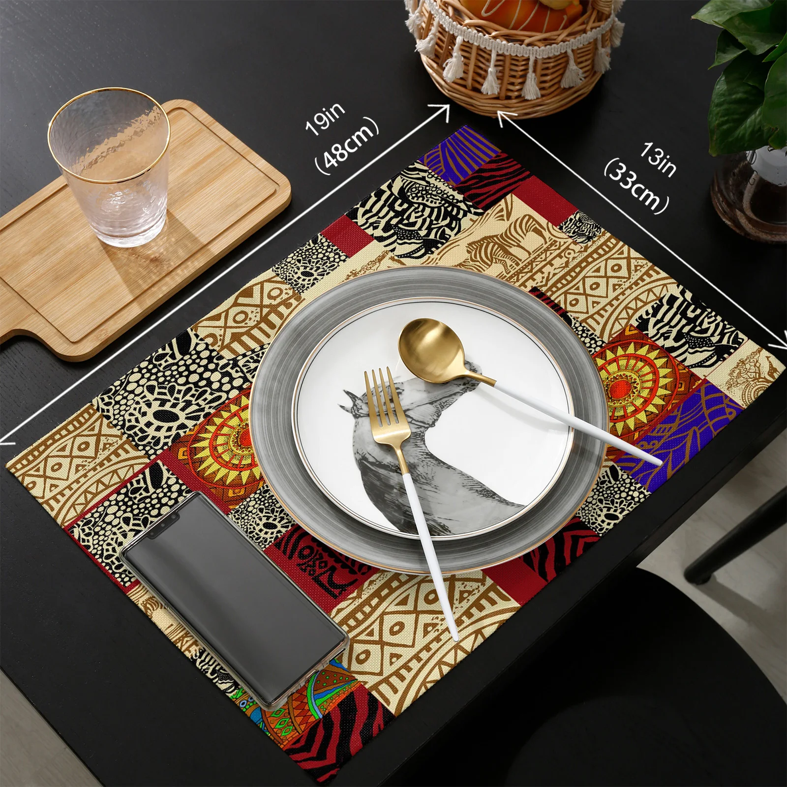 

African Ethnic Decoration Table Runner Placemats Set Wedding Table Decoration Table Runner for Kitchen Dining