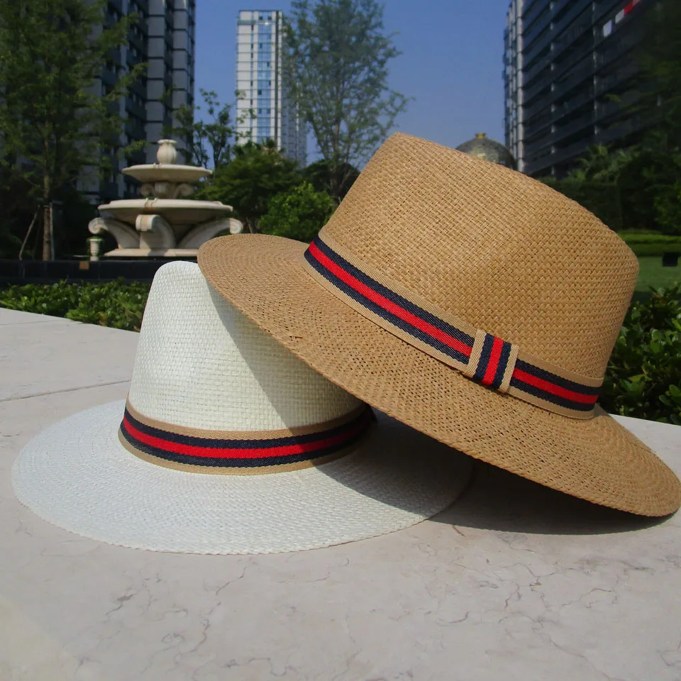 Женская соломенная шляпа с большими полями модная Повседневная Панама для