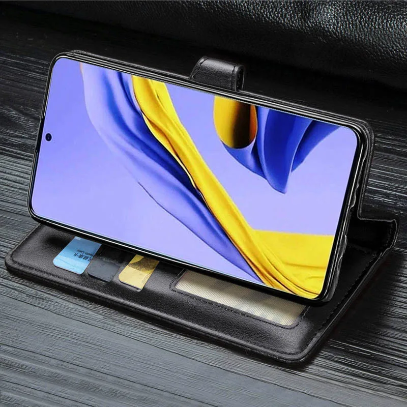For Samsung Galaxy A71 Case PU Leather Wallet Magnetic Adsorption ShockProof Flip Book cover A 71 Phone Cases | Мобильные телефоны