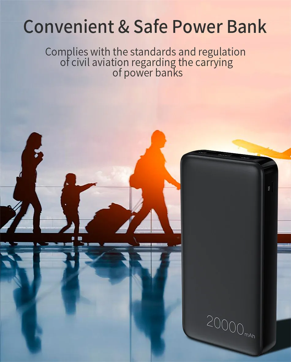 Essager, 20000 мА/ч, зарядное устройство, быстрая зарядка, 3,0 USB C PD, быстрая зарядка, 20000 мА/ч, зарядное устройство для Xiaomi, портативное зарядное устройство, внешний аккумулятор