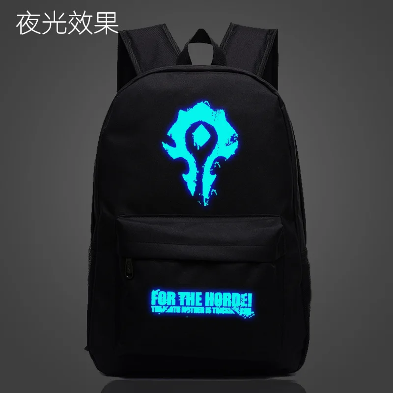 Рюкзак игровой для Орды светящиеся школьные сумки книг ноутбука мальчиков и
