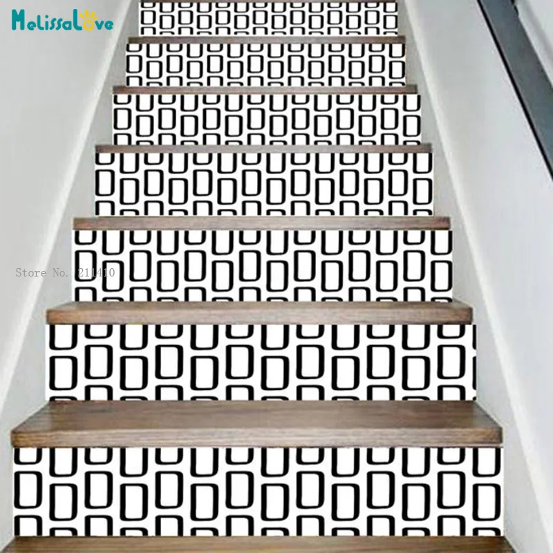 

Regular Quadrilateral Stairs Stickers Pack of 6 Peel & Stick Staircase Decals Fireplace Decals Removable Murals YT6243
