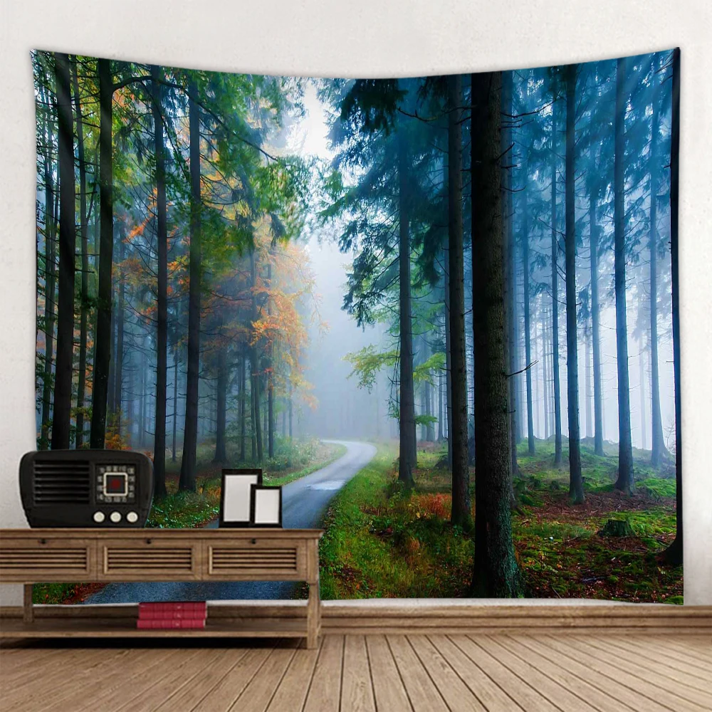 Горячая Распродажа Гобеленовые декорации с лесными лесами Декорации для сцены