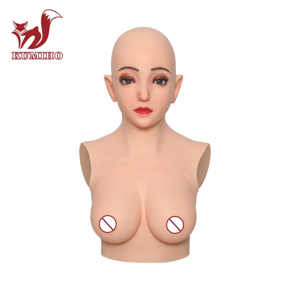 Кумихо Азиатский девочка Эмили Стиль силикона формы груди поддельные сиськи E