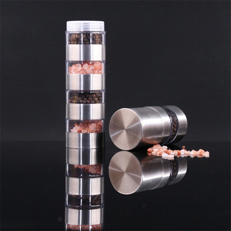 Ручная мельница для соли и перца из нержавеющей стали Многоуровневая шейкер