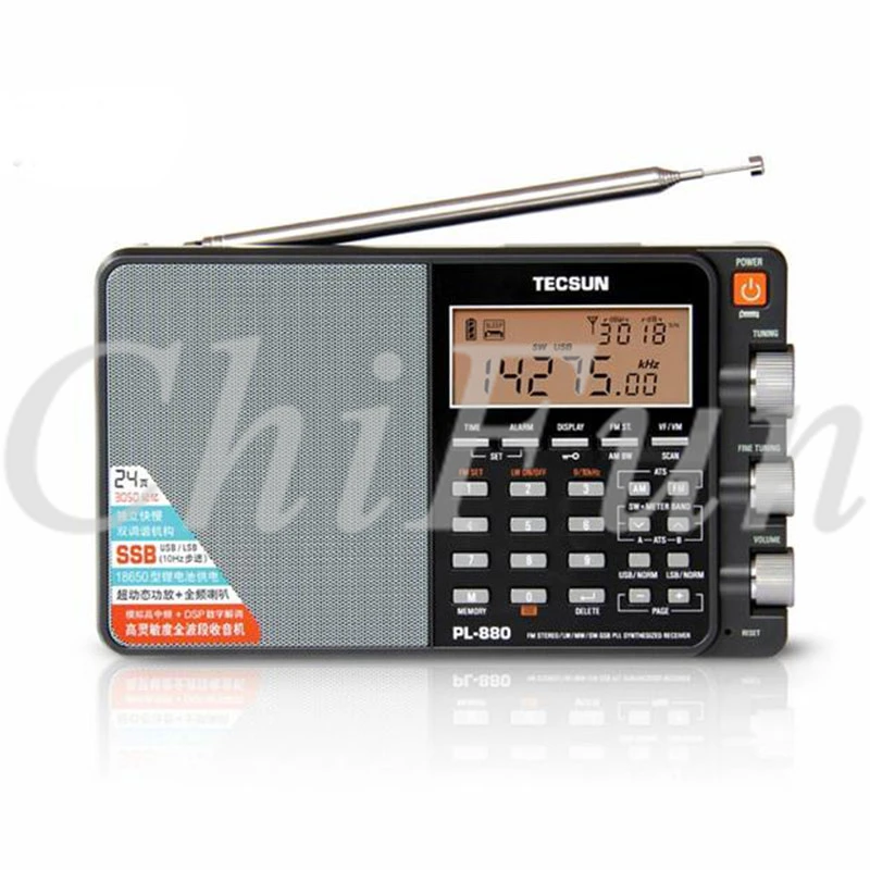 TECSUN PL 880 портативное стерео полнодиапазонное радио с LW/SW/MW SSB PLL режимами FM (64 108