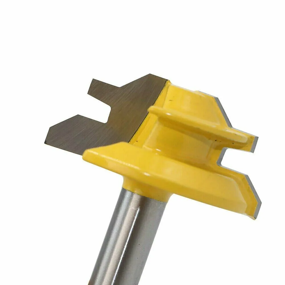 

Lock Router Bit Miter Shank Yellow 45Degree Cutter Tool High Efficiency