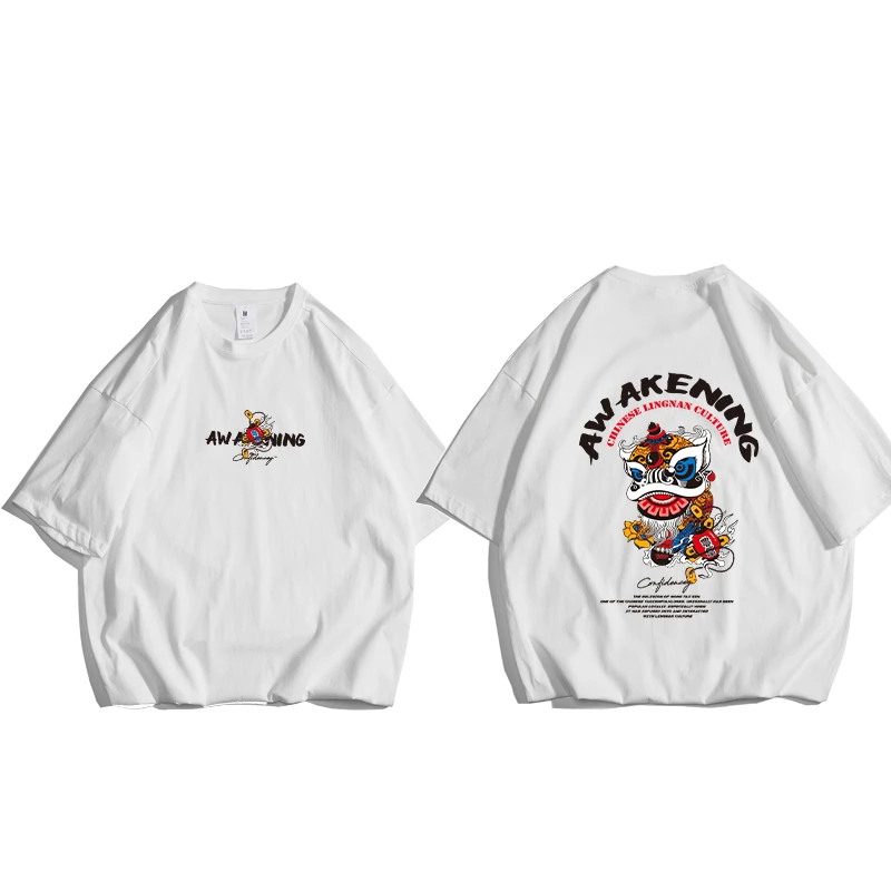 

Special Japanese Tide Brand Short-sleeved Men Women Summer Street Hip Hop T-shirt Chinese Style Lovers With Half Sleeves tops