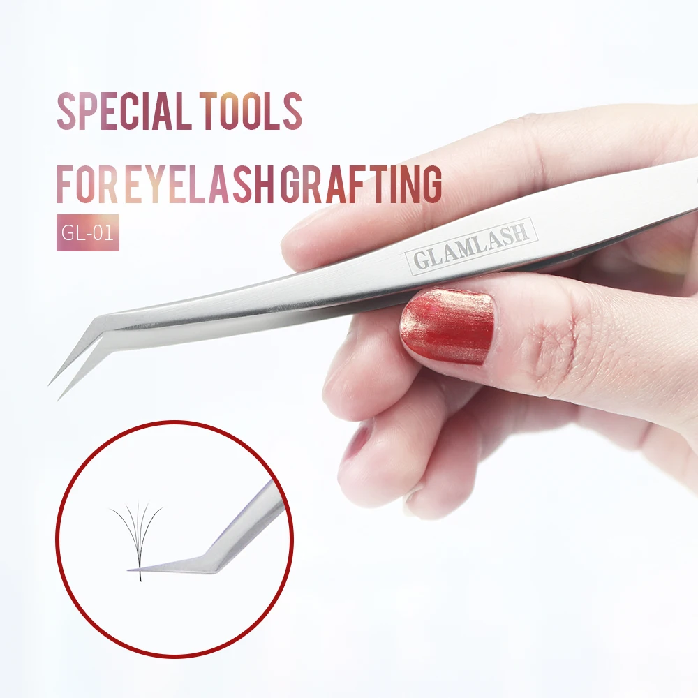 Антистатический пинцет Glamlash ESD ST SA серии 6A-SA Изогнутый с прямым наконечником