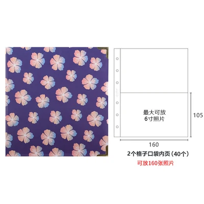 2 pockets flower Креативный Фотоальбом свадебный детский альбом для записи семейной памяти ручной работы Скрапбукинг проект жизнь вкладыш фотоальбом - Цвет: 2 pockets flower