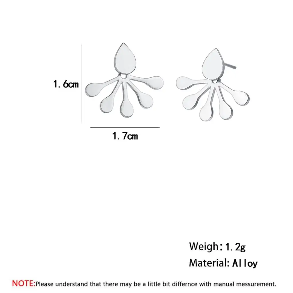 Женские серьги-гвоздики в форме капли Kinitial геометрические серьги-капельки с