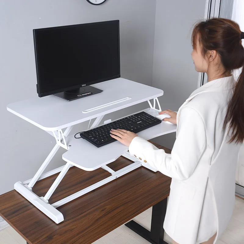 

Standing Desk Can Be Raised and Lowered Computer Desk Notebook Desktop Computer Mobile Folding Workbench