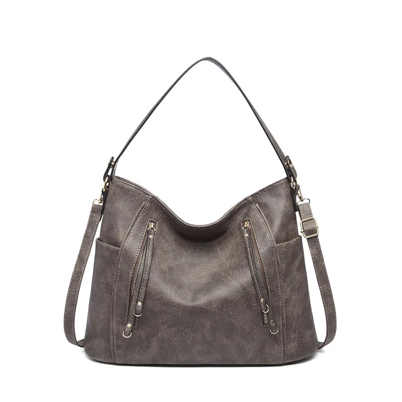 

Retro handbag 2021 new women's leather bag large capacity Tote Bag Single Shoulder Messenger Bag tassel bag women's bag