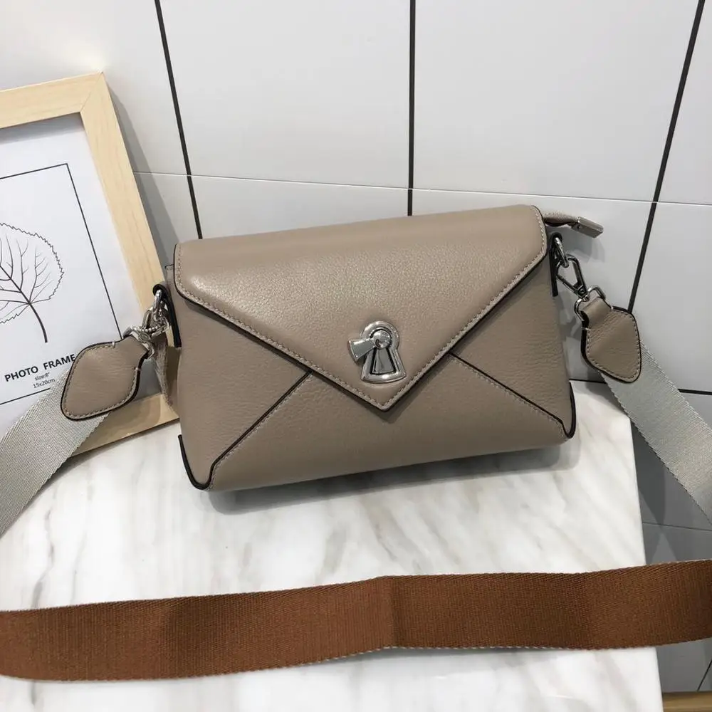 

free shipping 2020 the new style fashion cover cute genuine cow leather women one shoulder bag crossbody bag23 cm 5color