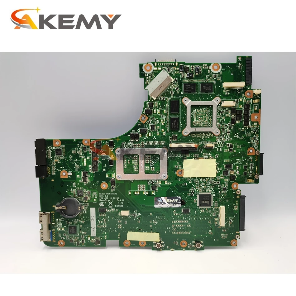 akemy n53sv laptop motherboard for asus n53sv n53sn n53sm original mainboard gt540m support i7 cpu 4xslot free global shipping