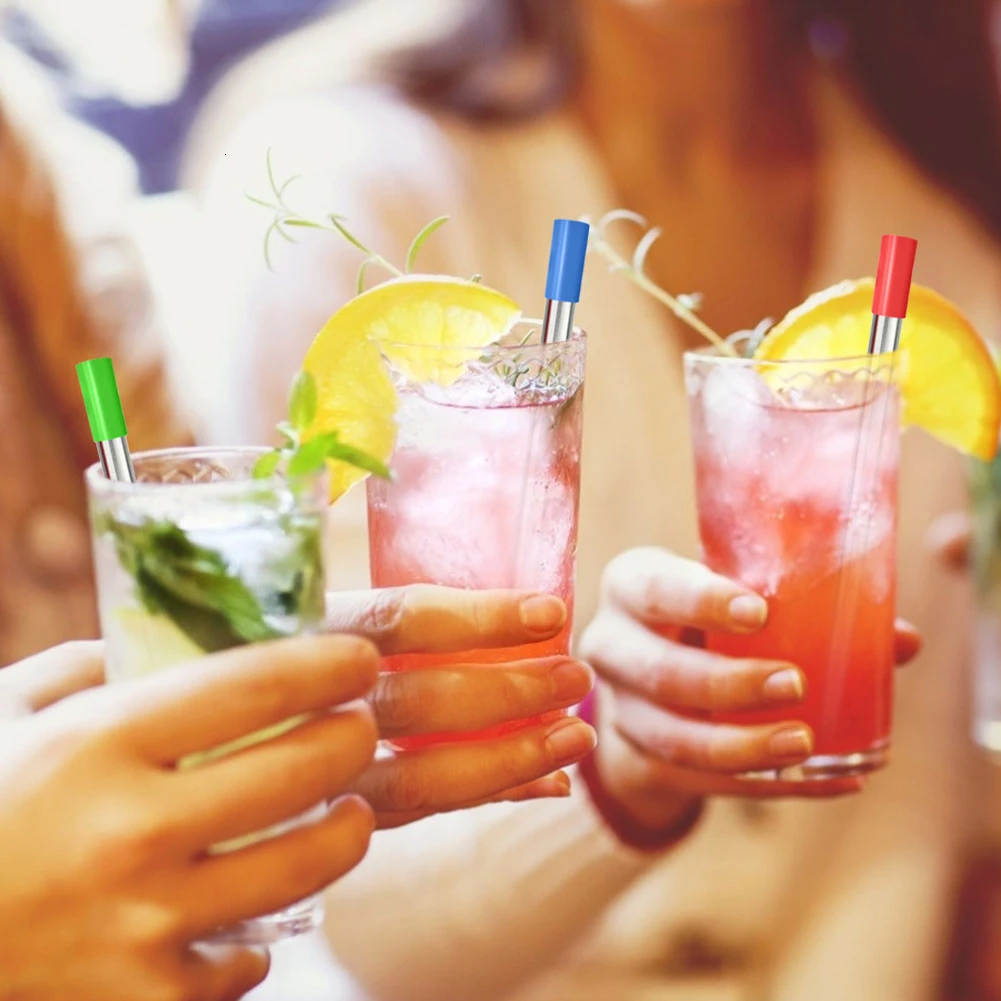 10 Упаковка нержавеющая сталь телескопическая соломинка для питья портативная