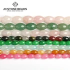 Натуральный халцедон, малахит, снежинка, каменные бусины в форме риса 5*12 мм, аксессуар JD, каменные бусины, бесплатная доставка