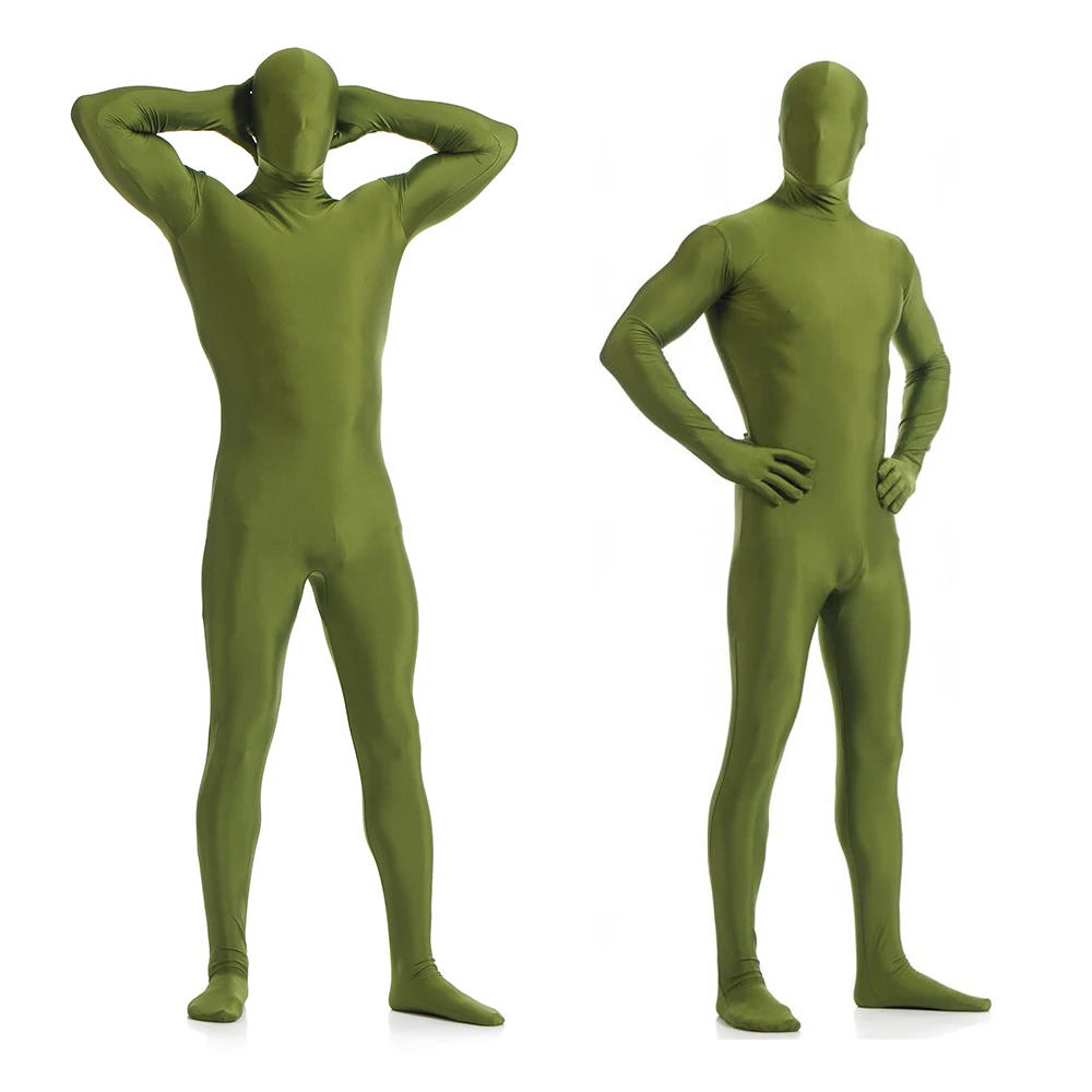 Комбинезон для Хэллоуина Zentai унисекс с открытыми глазами на молнии взрослый