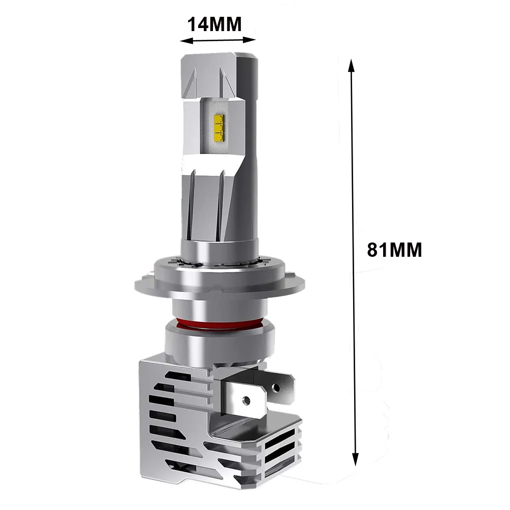 

2PCS 12V Advanced CSP LED Chip car headlights Car Led Headlight H7 Led Lamp High Or Low Beam CSP Led CHIP Turbo 6000K Mini Size