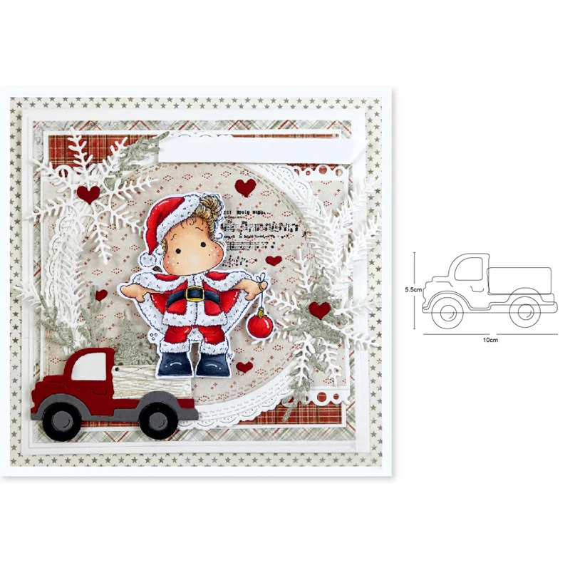 

Truck 10*5.5cm Metal Cutting Dies DIY Scrapbooking Paper Cards Stencil Embossing Decorative Craft Die New 2021