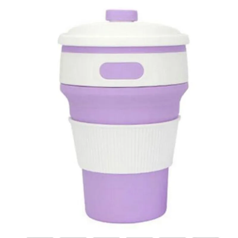 Складная Силиконовая кружка 350 мл портативная Телескопическая Кружка для кофе