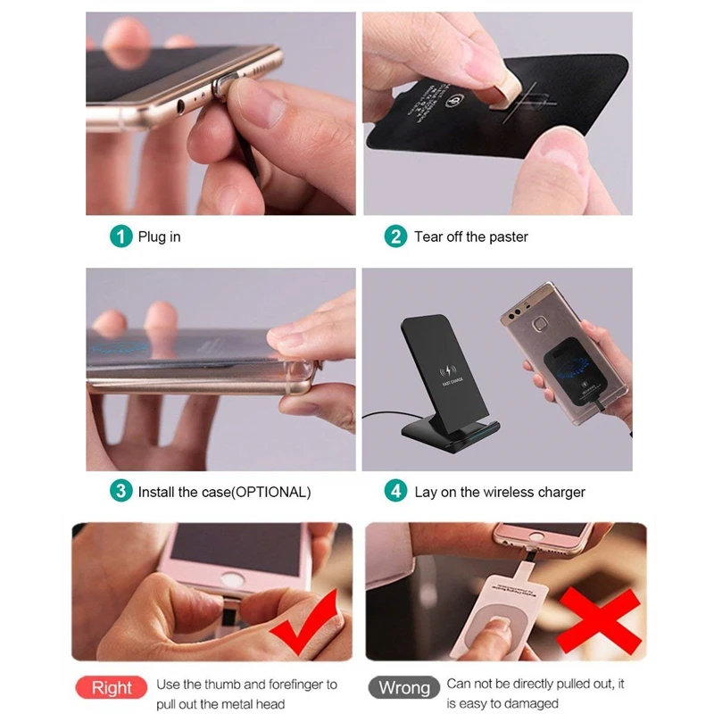 Беспроводное зарядное устройство Qi для Samsung Galaxy J6 Plus J4 + 2018 зарядный приемник