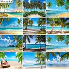 Фон для студийной фотосъемки с изображением морского пляжа голубого неба волн природных пейзажей гаваев и каникул