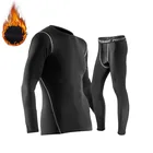 Комплект нижнего белья мужской компрессионный, длинные штаны, леггинсы, быстрая сушка, зимняя одежда