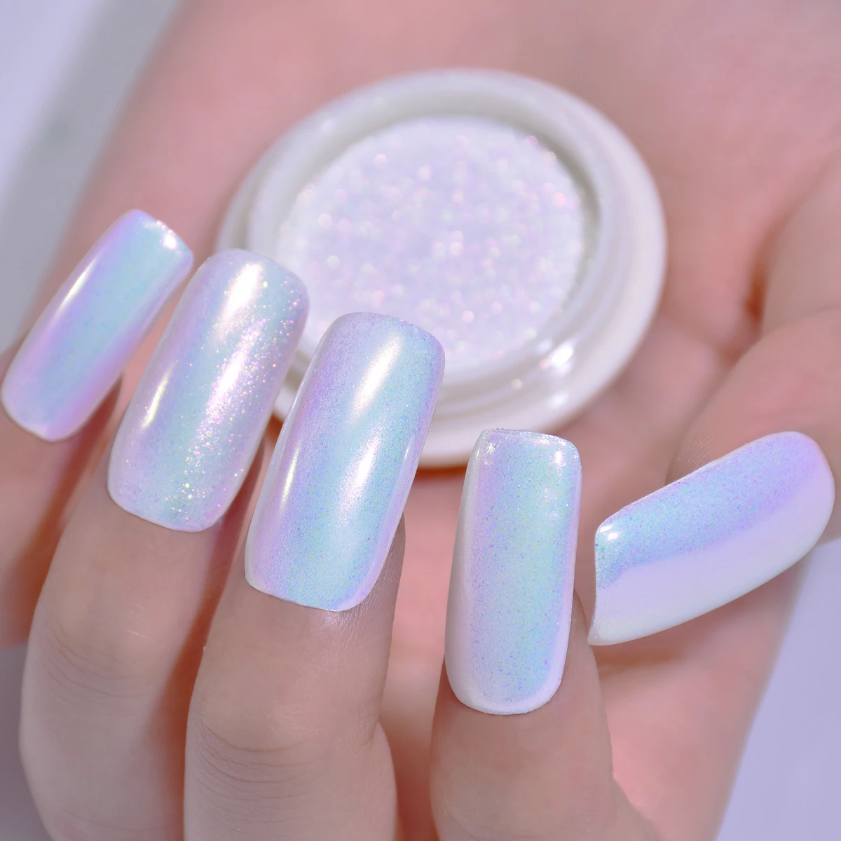 0.3g Mermaid Nail Acrylic Powder Pearl Shell Glimmer Dust Pretty Shimmer Laser Glitters Art Decorations Nails Accessoires Ongle