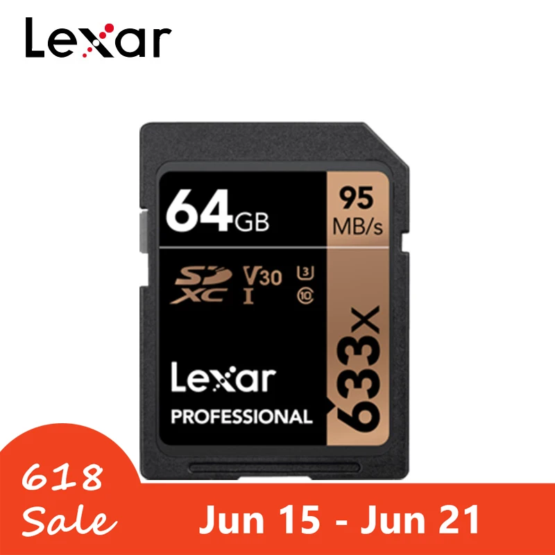 Карта памяти Lexar sd-карта 32 Гб 64 128 ГБ 633x C10 SDXC флэш-накопитель камера - купить по