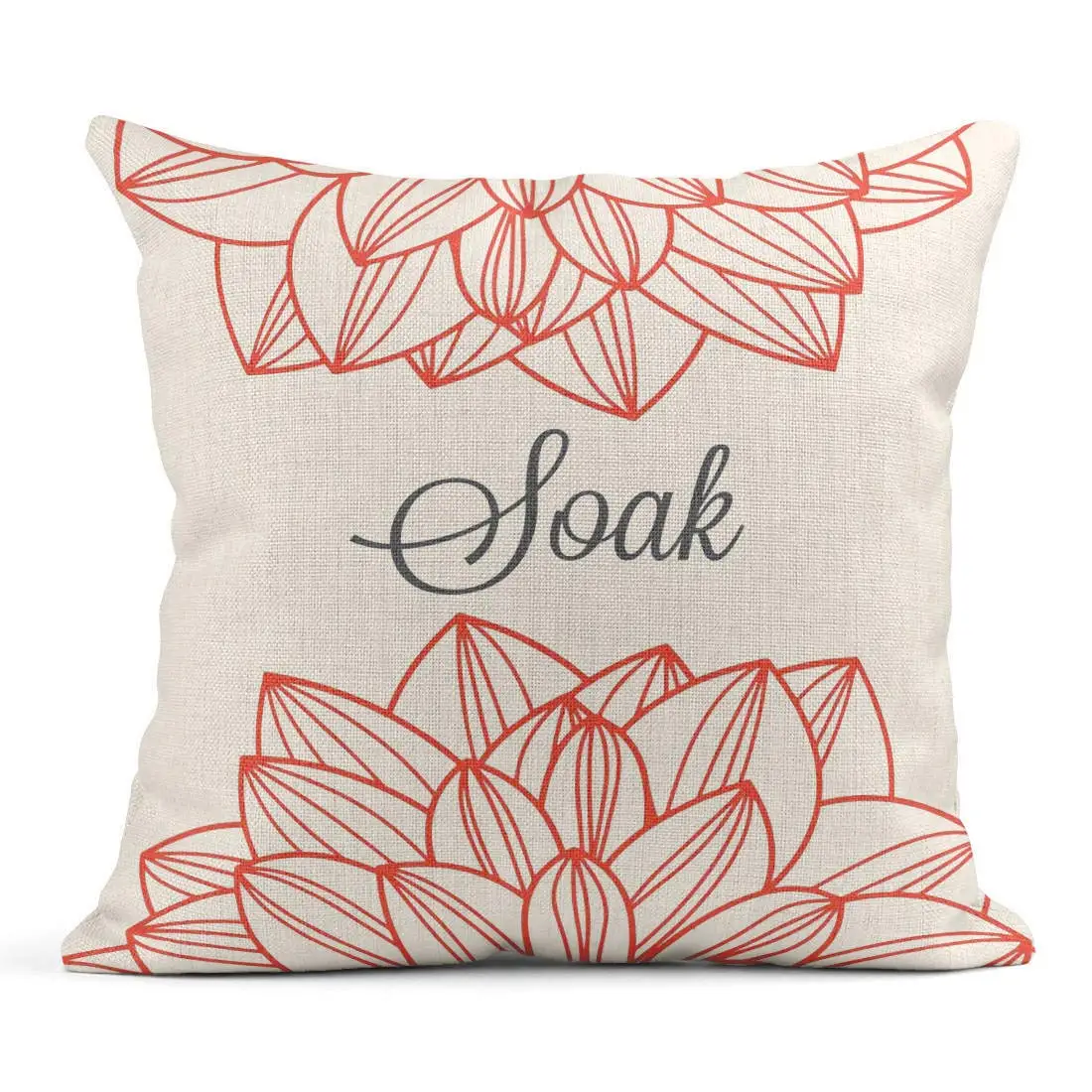 Льняная наволочка для подушки Чехол замочить Декоративные Чехлы на подушку