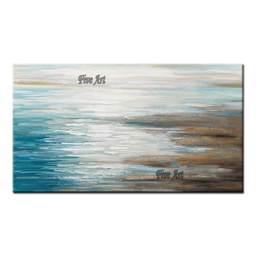 

Latest Simple Design Wall Art Real Hand Painted Oil Painting Wall Decor Canvas Artwork Pieces Blue Abstract Acrylic Paintings