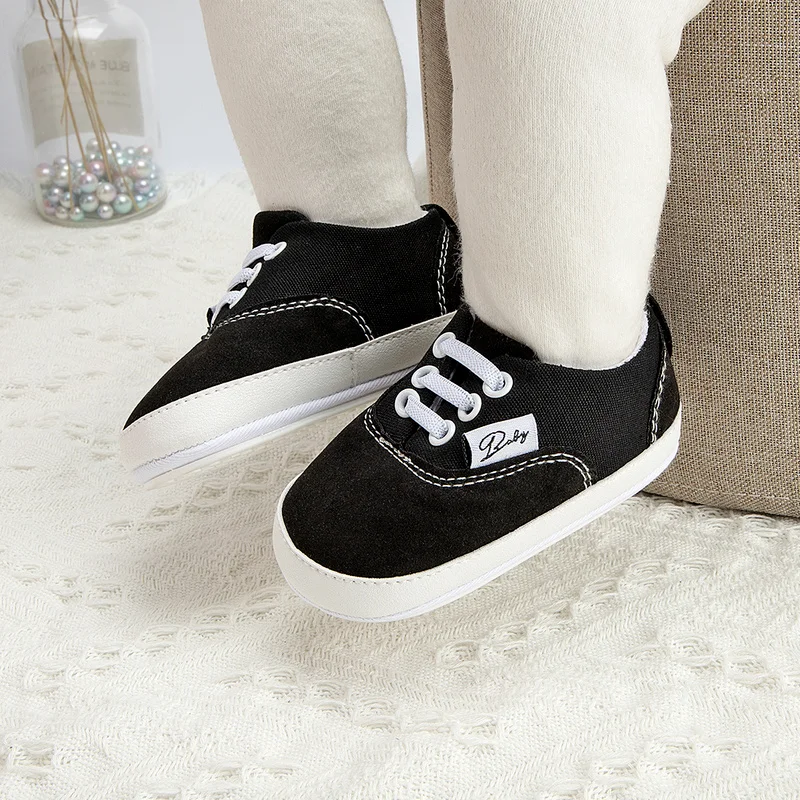 Newborn Baby Shoes Boys Girls Toddler Shoes Canvas Toddler Sneakers Rubber Non Slip Soft Sole Infant First Walkers 0-18 Months images - 6