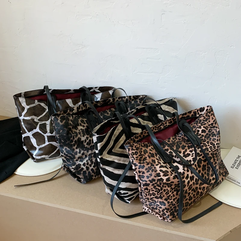 Роскошный узор зебры леопарда из искусственной кожи сумки на плечо для женщин 2020