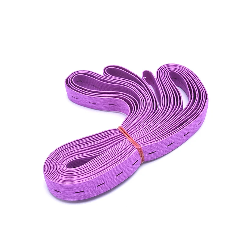 

5M Colorful Adjustable Flat Elastic Band with Button Holes Elastic Band